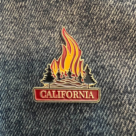 Enamel California Forest Fire Pin