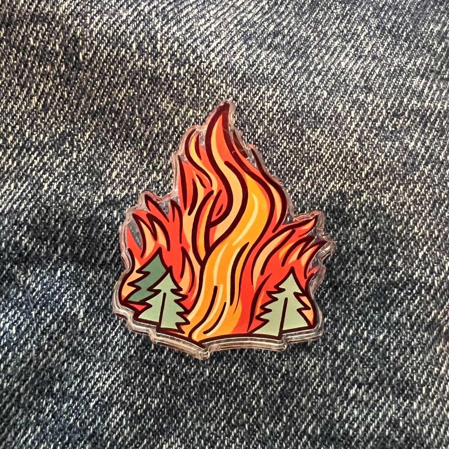 "The Inferno" Wildfire Pin