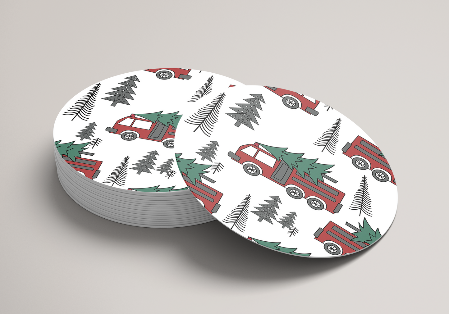 Holiday Fire Truck Coaster