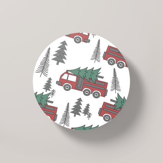 Holiday Fire Truck Coaster